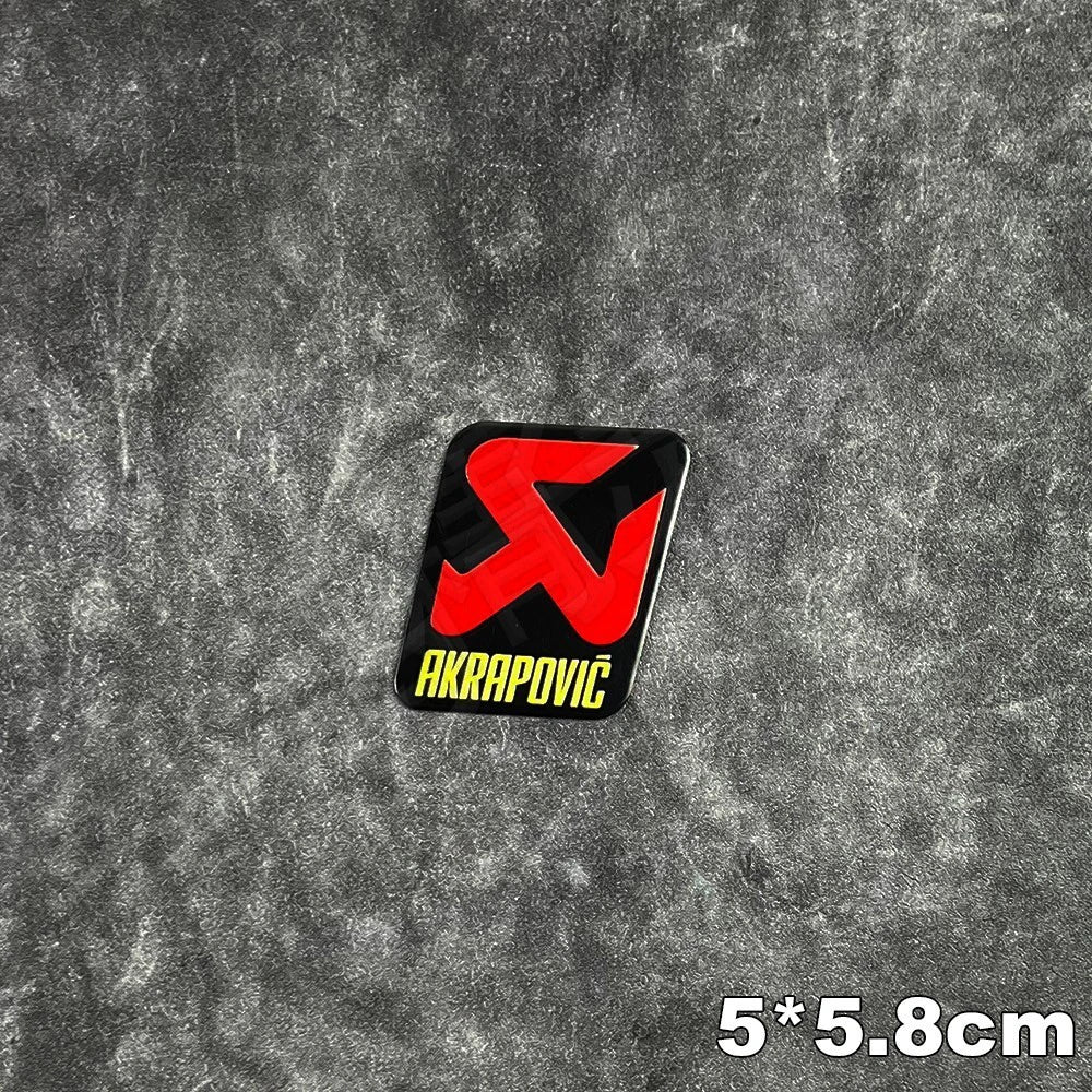Adesivos de Metal para Escapamento de Motocicleta Akrapovic, Emblemas de Alumínio, Decalques de Logotipo para Silenciador de Moto, Acessórios para Motocicletas