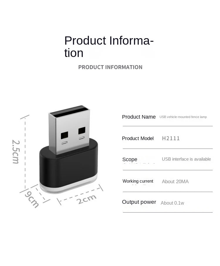 Usb carro mini led atmosfera luzes interior do carro lâmpada decorativa de néon iluminação emergência universal pc portátil plug and play