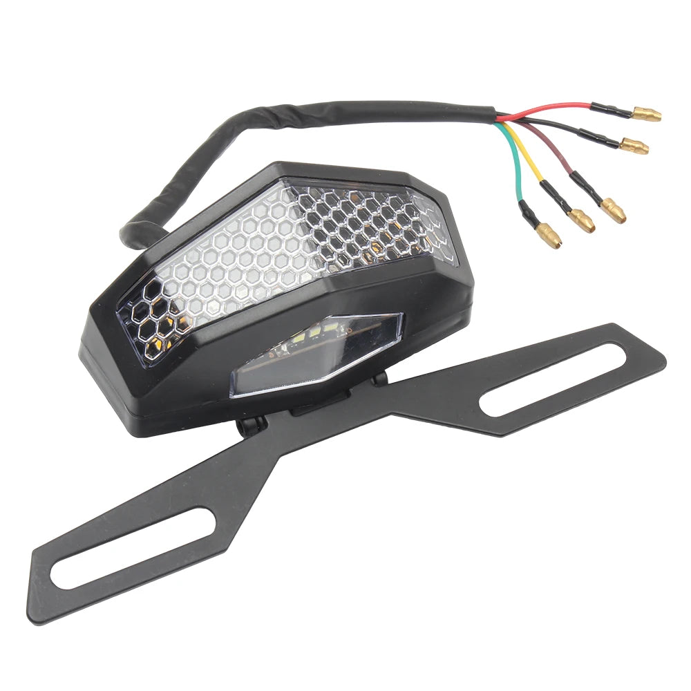 Luz traseira da motocicleta led universal luz de freio parar sinal volta piscando 12v para honda harley yamaha traseiro cafe racer motor bi