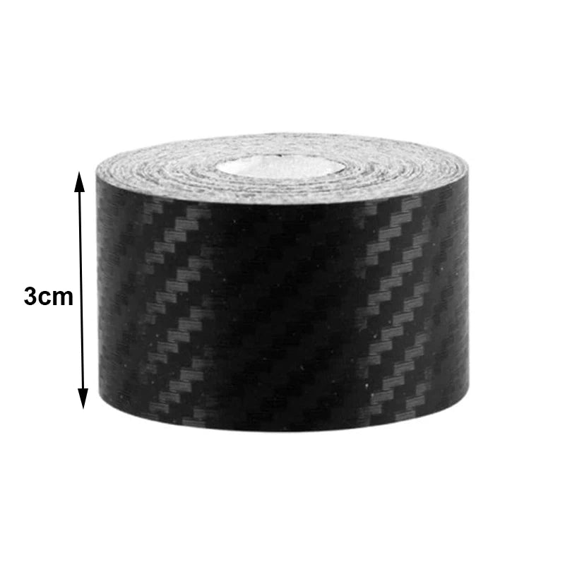 3d nano fita de fibra de carbono do carro preto porta borda guardas espelho lateral anti-risco tira de colisão à prova dwaterproof água protetor filme fita