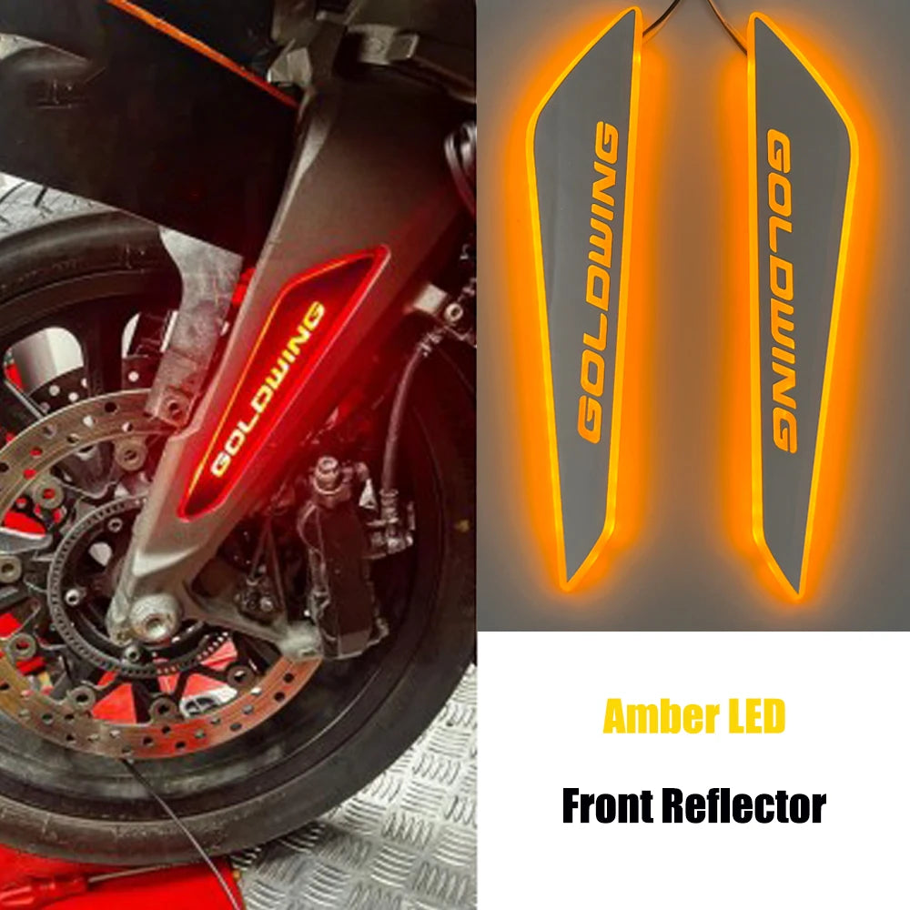 Goldwing 1800 goldwing1800 novos acessórios refletor dianteiro da motocicleta luzes led caixa lateral traseira refletor para honda gl1800 2018-