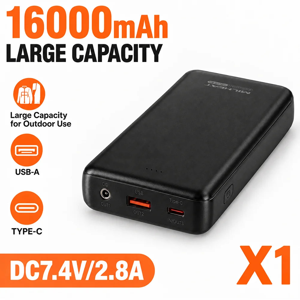 7.4v/3a/20000mah power bank carregador portátil powerbank bateria externa do telefone móvel carregamento rápido para colete aquecido jaqueta calças