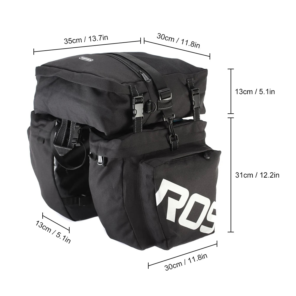 Multifunções Mountain Bike alforjes, Pannier bicicleta, Traseiro Saco Tronco, Capa de Chuva Impermeável, Estrada MTB, 3in 1