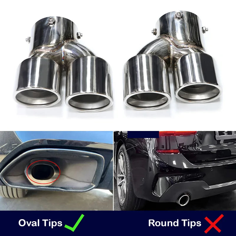 Ponta de escape de fibra de carbono quad para bmw g20 g21 m340i m240i g42 m440i m desempenho silenciador de escape ponta sistema de escape