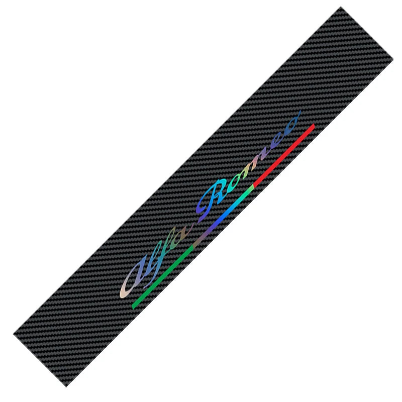 Adesivo de fibra de carbono para para-brisa de carro, decalque para logotipo alfa romeo stelvio brera giulia 166 156 159 147 155 mito gt giulietta