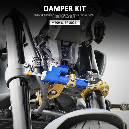 Suporte estabilizador para amortecedor de direção de motocicleta, suporte para yamaha mt 09 mt09 sp 2021 2022 2023, acessórios de segurança para oscilação de velocidade