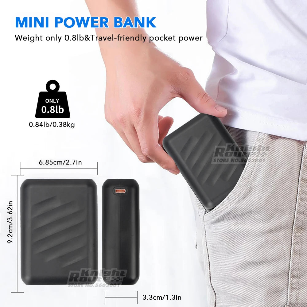 7.4v/3a/20000mah power bank carregador portátil powerbank bateria externa do telefone móvel carregamento rápido para colete aquecido jaqueta calças