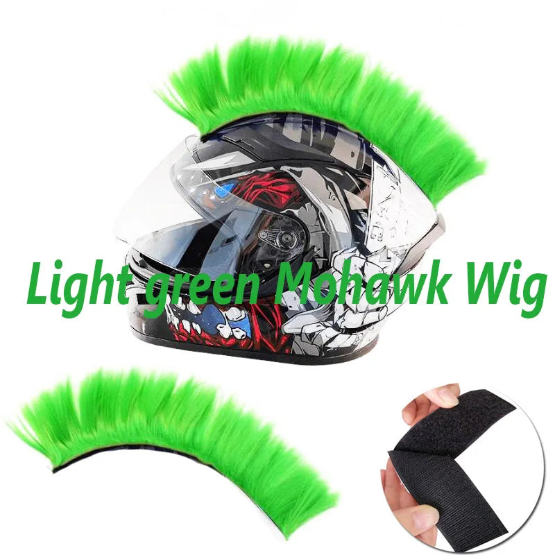 Personalidade criativa motocicleta capacete elétrico decoração mohawk peruca de cabelo moto capacete acessórios adesivos estilo cosplay
