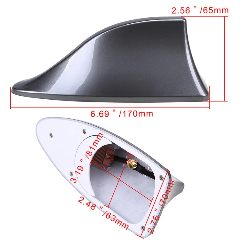 Antena de tubarão para rádio de carro, antena de tubarão, design de sinal fm para kia picanto, acessórios para assento ibiza 6l