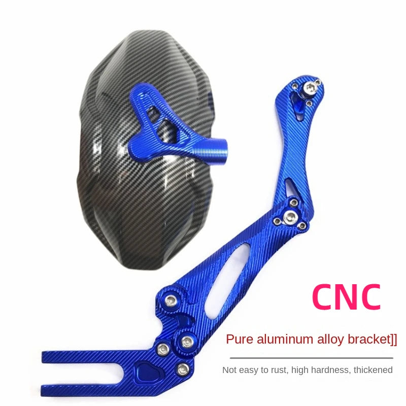 Para-lama Traseiro Ajustável CNC Craft para Motocicleta 3ª Geração, Imitação de Fibra de Carbono, Liga de Alumínio, Para-lama de Roda Traseira