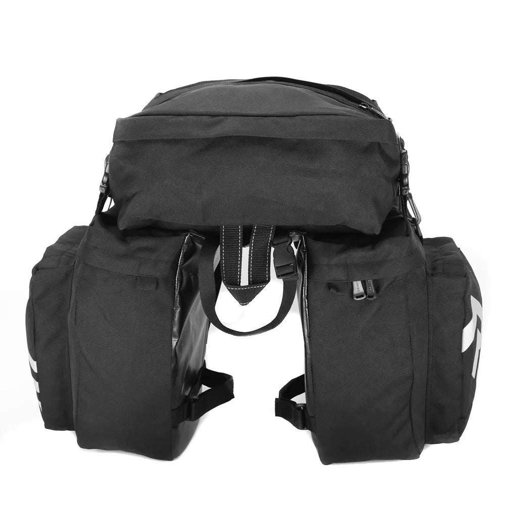 Multifunções Mountain Bike alforjes, Pannier bicicleta, Traseiro Saco Tronco, Capa de Chuva Impermeável, Estrada MTB, 3in 1