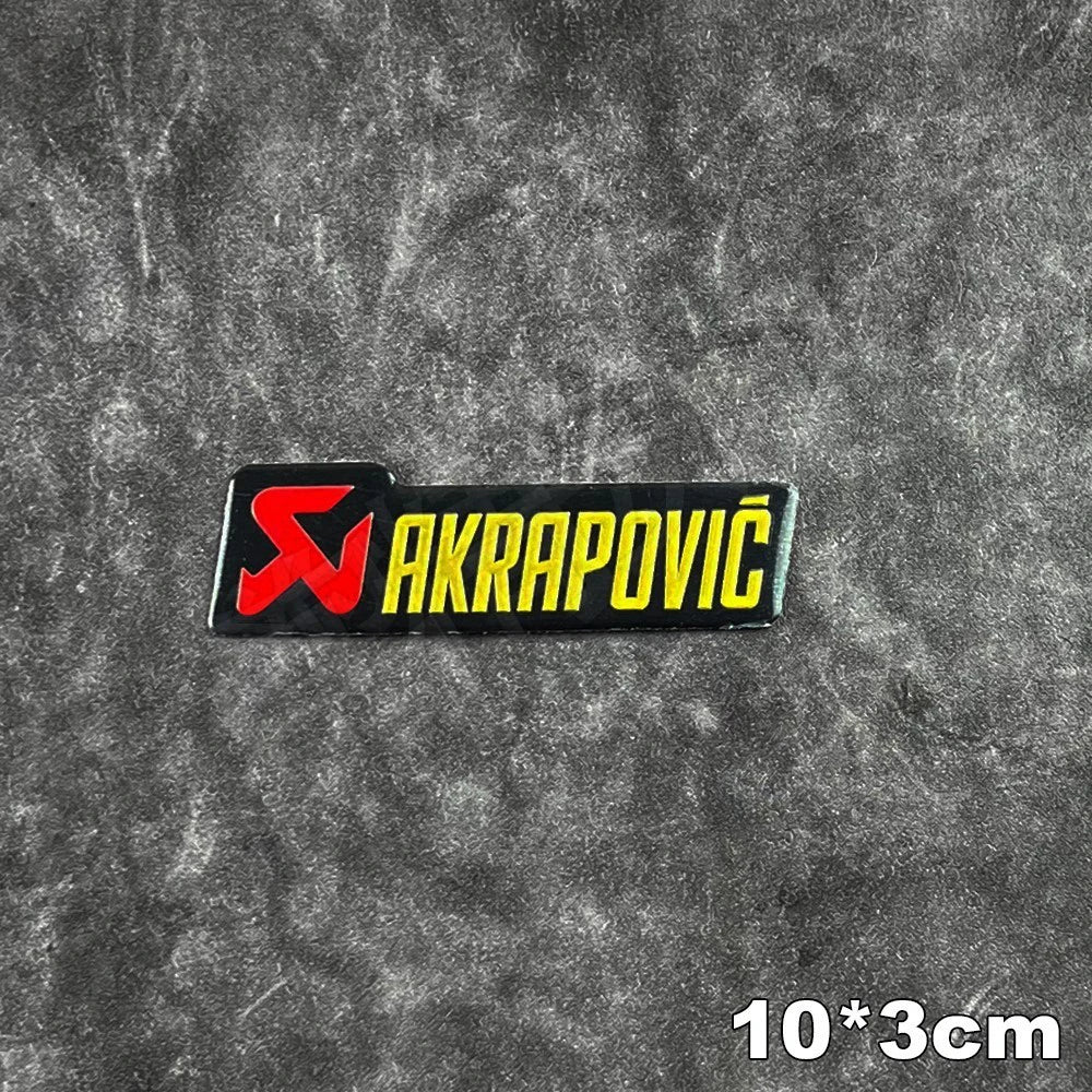 Adesivos de Metal para Escapamento de Motocicleta Akrapovic, Emblemas de Alumínio, Decalques de Logotipo para Silenciador de Moto, Acessórios para Motocicletas