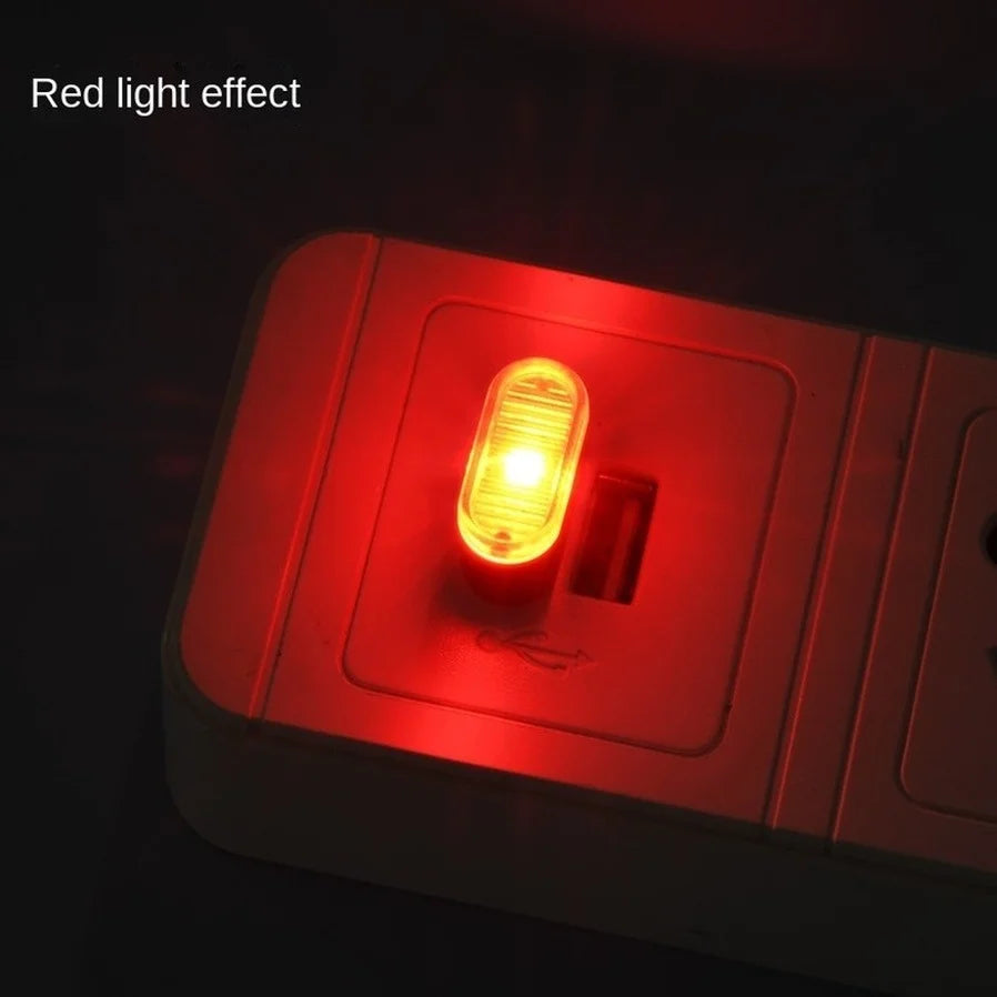 Usb carro mini led atmosfera luzes interior do carro lâmpada decorativa de néon iluminação emergência universal pc portátil plug and play