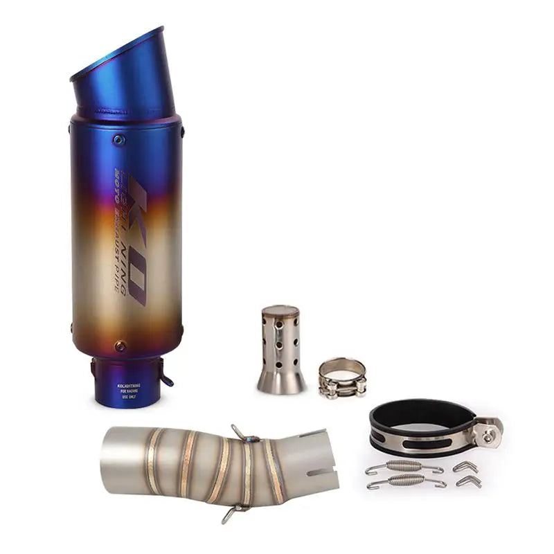 Tubo de escape para motocicleta CFMOTO, aço inoxidável, deslizamento, DB Killer removível, Escape Mid Link, DB Killer, 51mm, 2022 a 2024