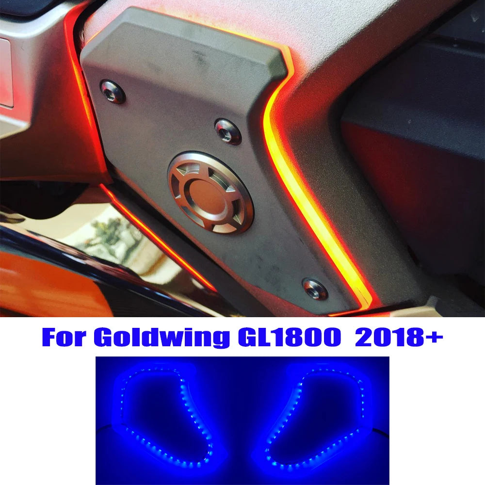 Goldwing 1800 goldwing1800 novos acessórios refletor dianteiro da motocicleta luzes led caixa lateral traseira refletor para honda gl1800 2018-