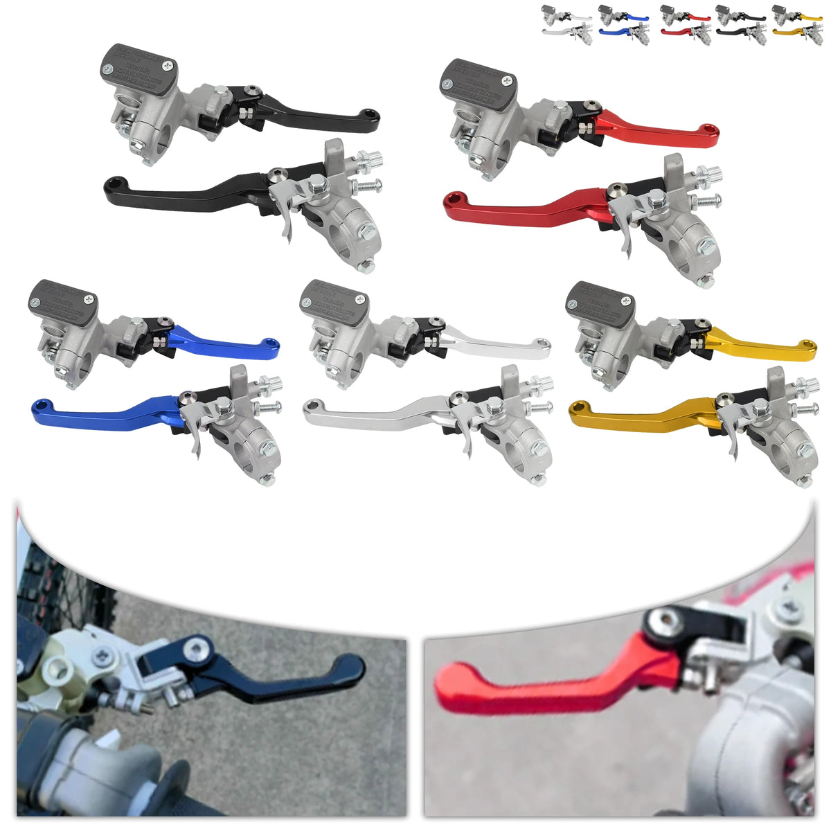 Manetes de Freio e Embreagem de 22mm para Motocicletas, Cilindro de Freio Dianteiro para CR 80 85 125 R CRF F 150 230 250 F 300L 450X Dirt Bike