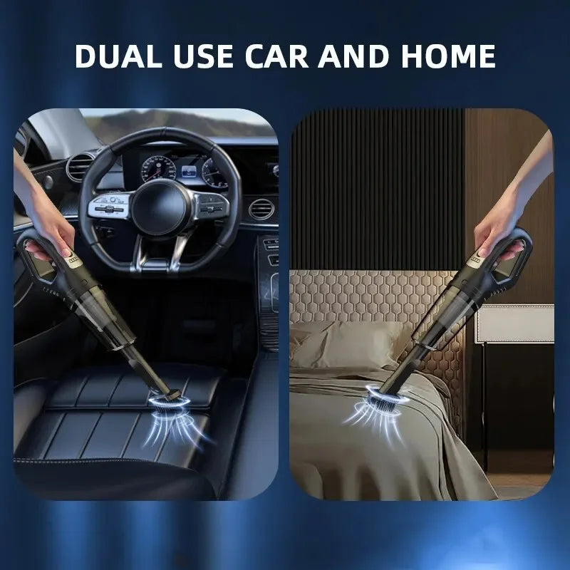 Aspirador de pó portátil para carro, 120w, carregamento usb, sem fio, sucção poderosa para automóvel/casa/escritório/pêlos de animais de estimação