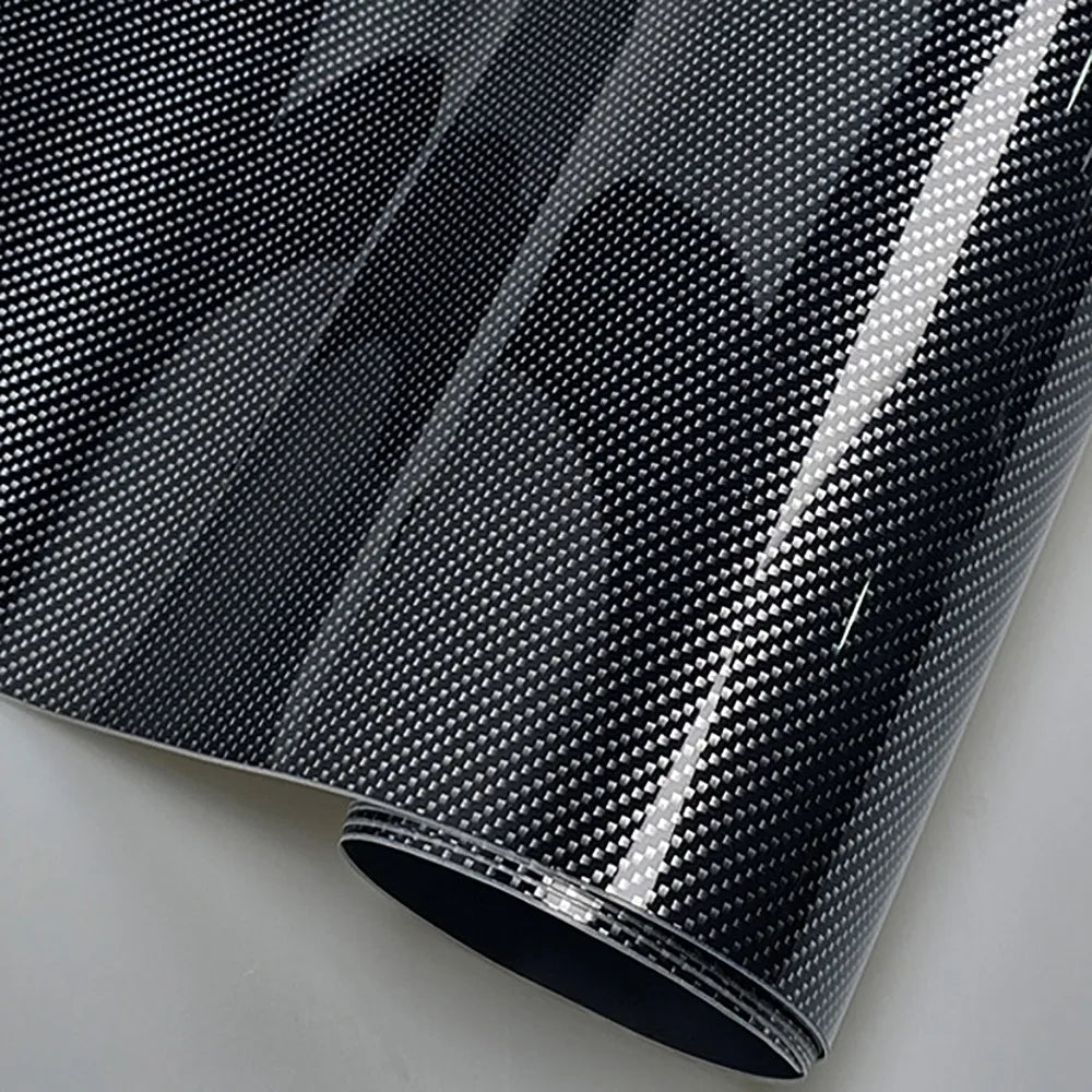 Adesivo de Fibra de Carbono Forjado 50x30CM, Película de Vinil de Fibra de Carbono com Efeito Fosco 3D/6D e Alto Brilho para Adesivos de Carroceria de Motocicleta