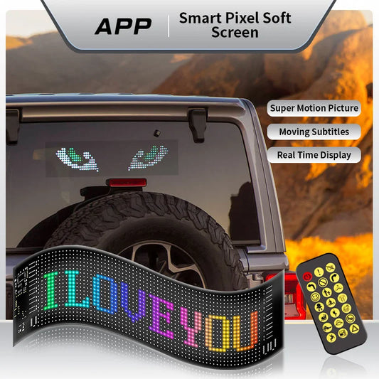 Programmable LED Matrix Pixel DC 5V RGB LED Car Sign Animation Panel DIY Bluetooth App Control LED Panel Flexible Display Light