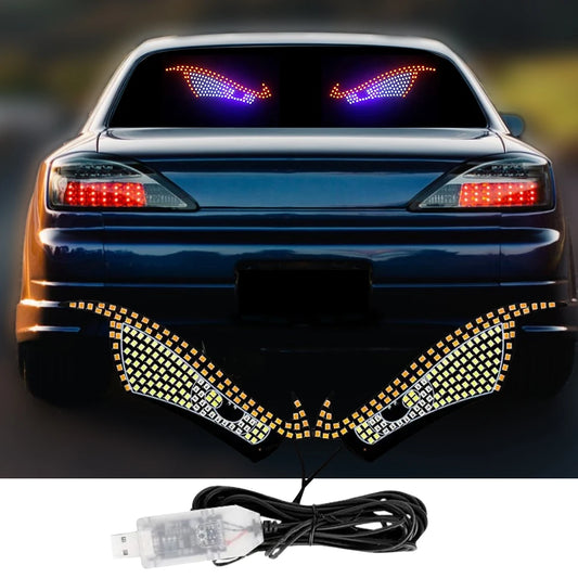 Car LED Devil Eyes Light Decorative Lights USB Warning Lights Dynamic Demon Eye Lights Atmosphere Light Auto Accessories