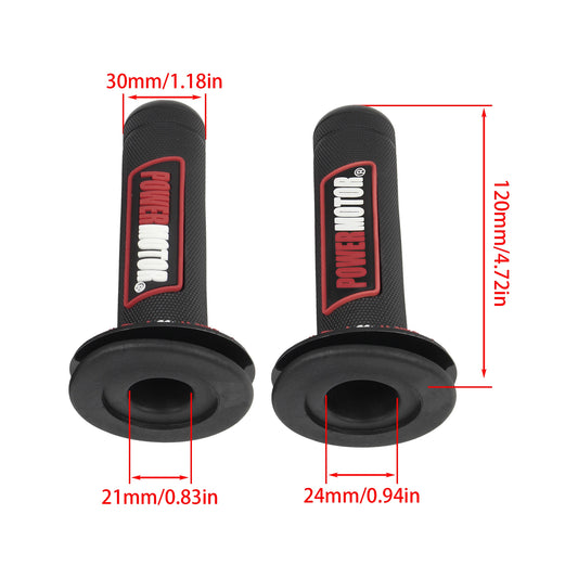 Manoplas de Guidão Universais de Borracha Gel para Motocicleta 24/22mm - Punhos de Freio para Motocross e Dirt Bike