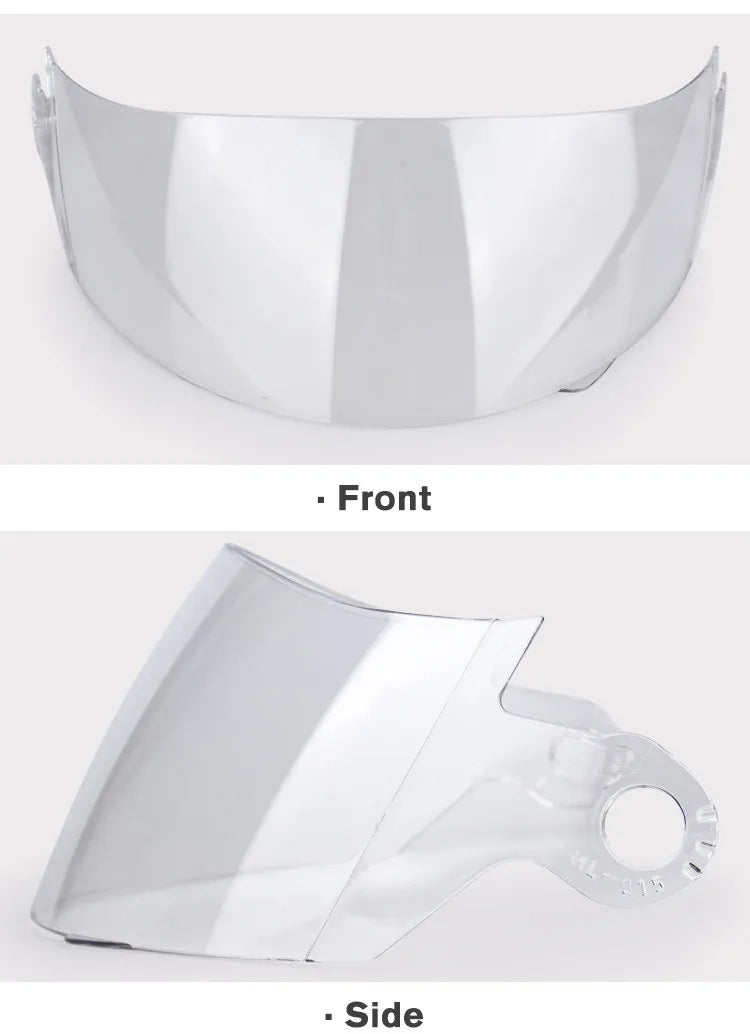 Uchoose lente do capacete da motocicleta facelift capacete lente especial espelho transparente preto cor espelho prata lente pacote