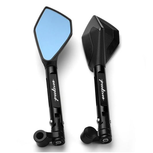 Espelho retrovisor lateral cnc para motocicleta, azul, anti-reflexo, para bajaj pulsar 200 ns/200 rs/200 as 200rs 200ns 180 150 n250