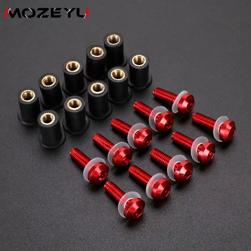 M5 10 pçs parafusos de carenagem kits fixadores parafuso pára-brisa 2024 para bajaj pulsar 150 clássico 150 DTS-i ns160 ns200 rs200 ct100 150 ns
