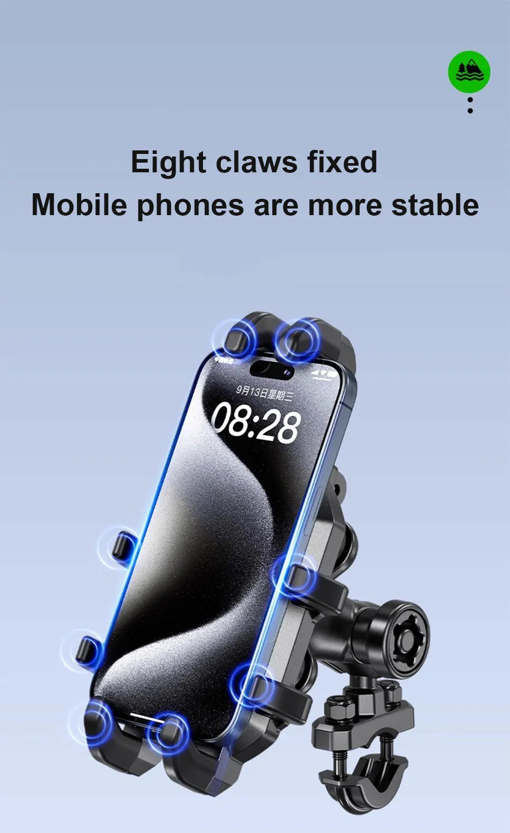 Suporte do telefone da motocicleta de alta qualidade moto e guiador da bicicleta instalar suporte do telefone móvel anti-shake motos suporte de navegação