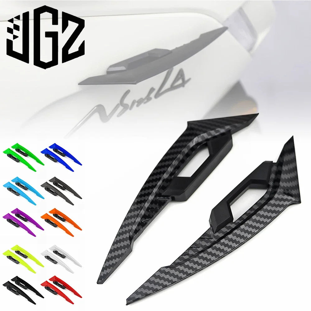 Spoiler lateral dianteiro para motocicleta, conjunto de asas aerodinâmicas para vespa yamaha, acessórios universais para moto
