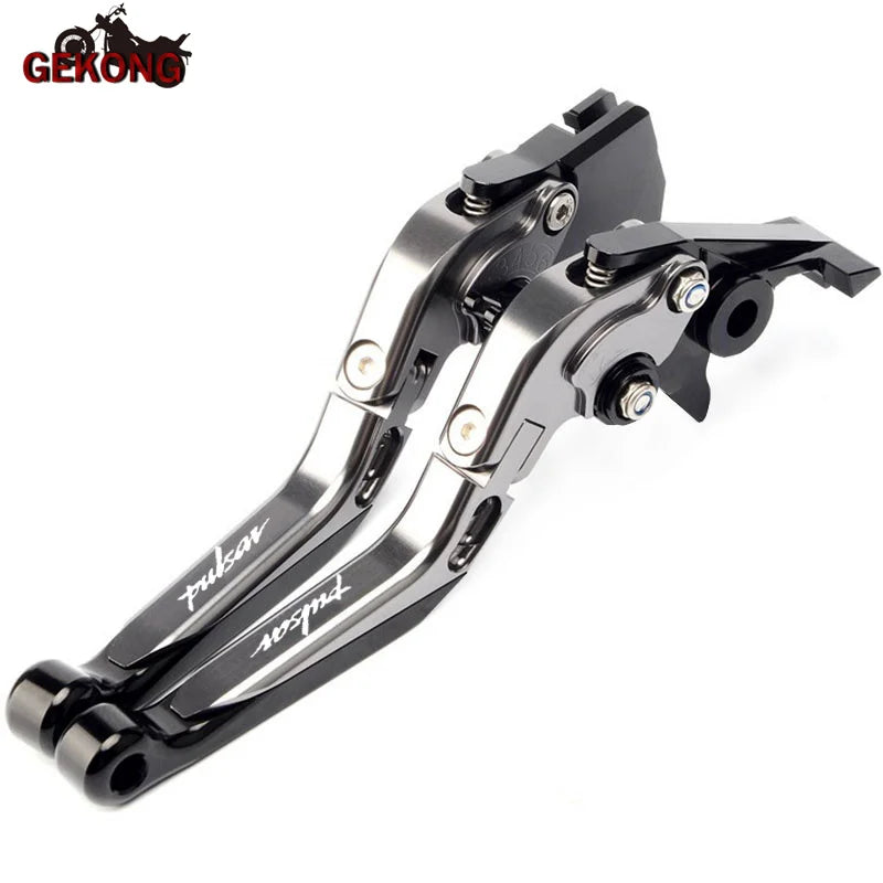Motocicleta dobrável extensível cnc moto ajustável alavancas de freio embreagem handbar final apertos apto para bajaj pulsar 200 ns/200 rs/200 a