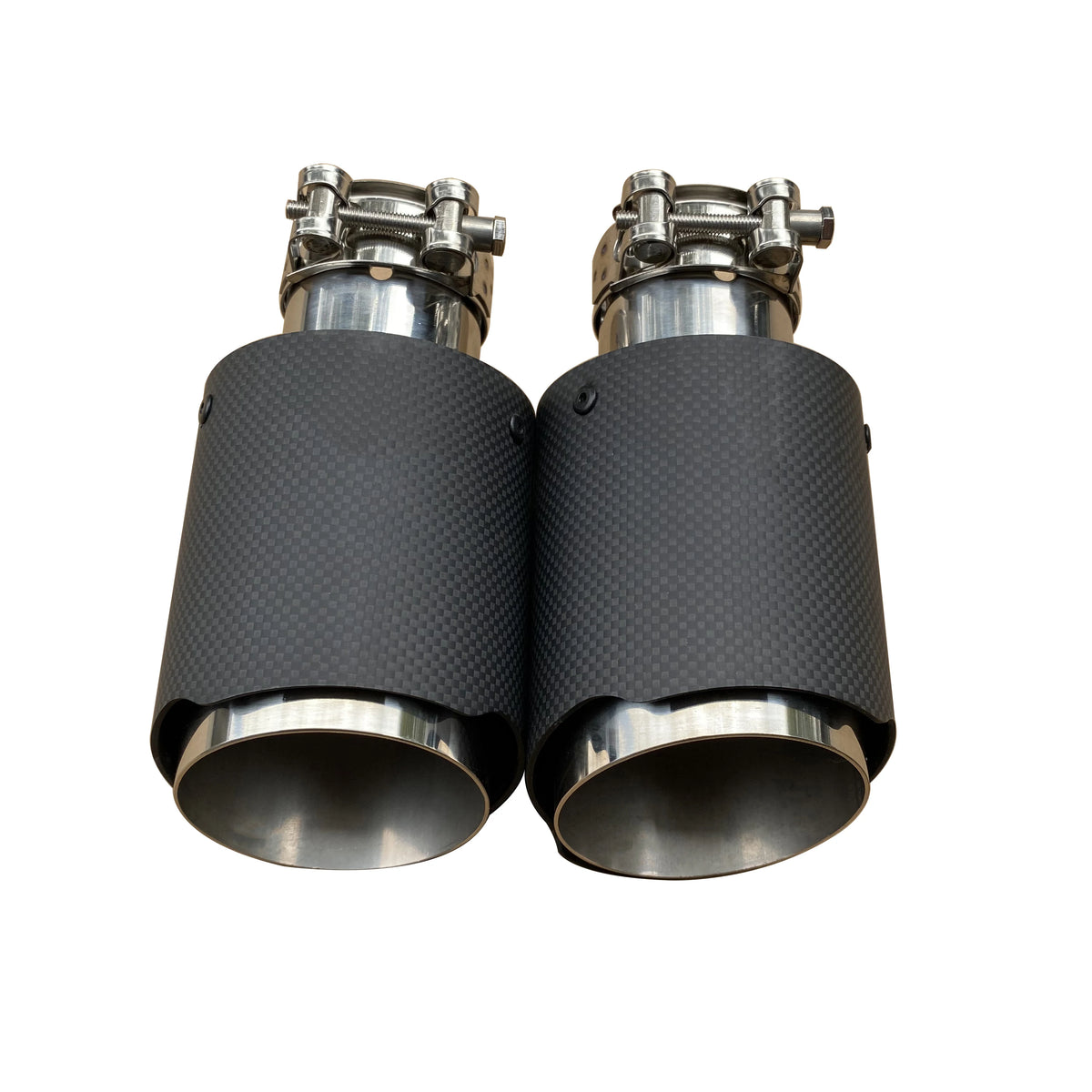 1pc automotivo universal de aço inoxidável tubo escape silenciador fibra carbono guarnição tubo cauda ponta escape