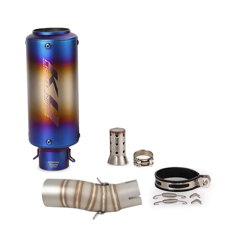 Tubo de escape para motocicleta CFMOTO, aço inoxidável, deslizamento, DB Killer removível, Escape Mid Link, DB Killer, 51mm, 2022 a 2024