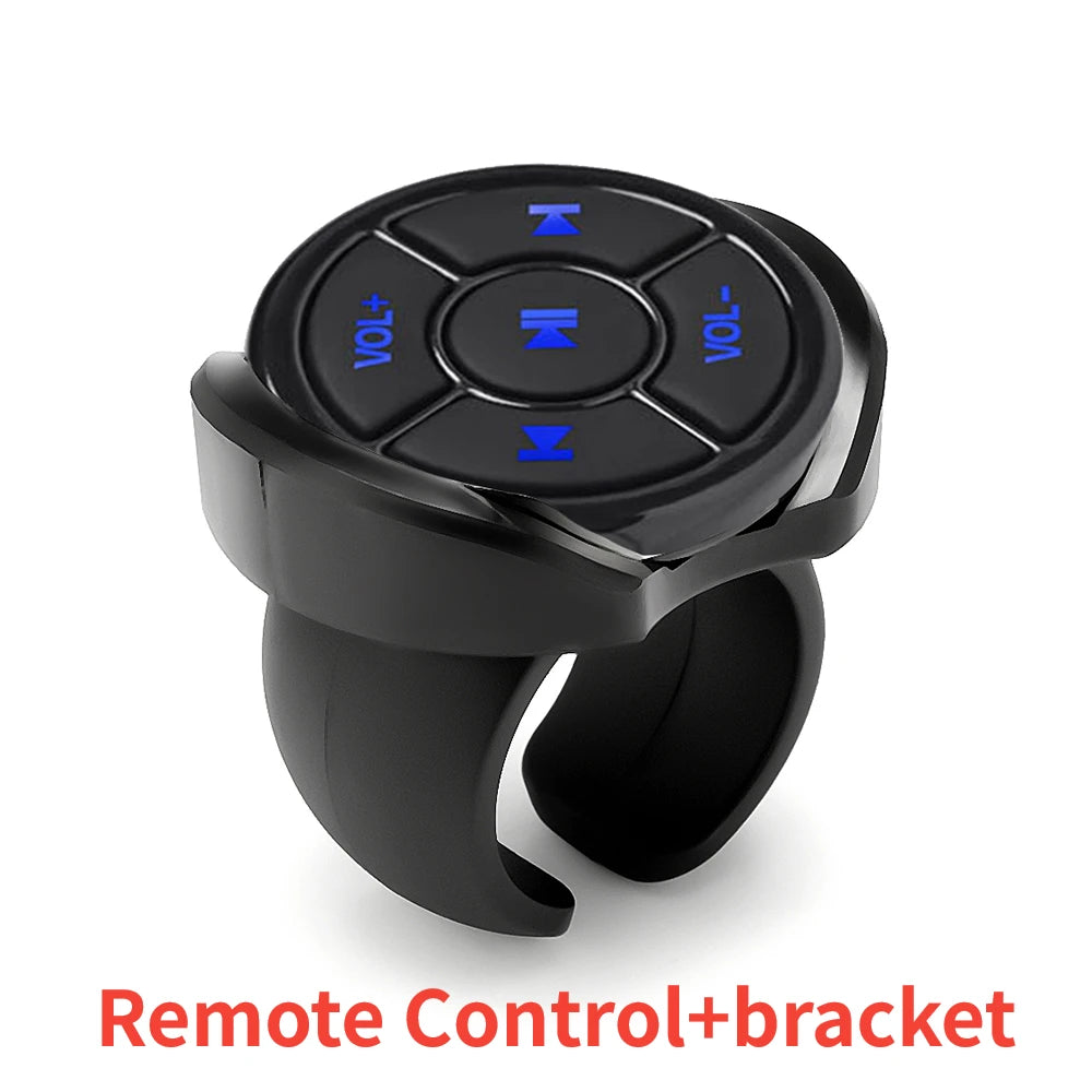 Wireless Media Bluetooth-compatible Button Remote Controller Car Motorcycle Steering Wheel MP3 Music Play For IOS Android Tablet