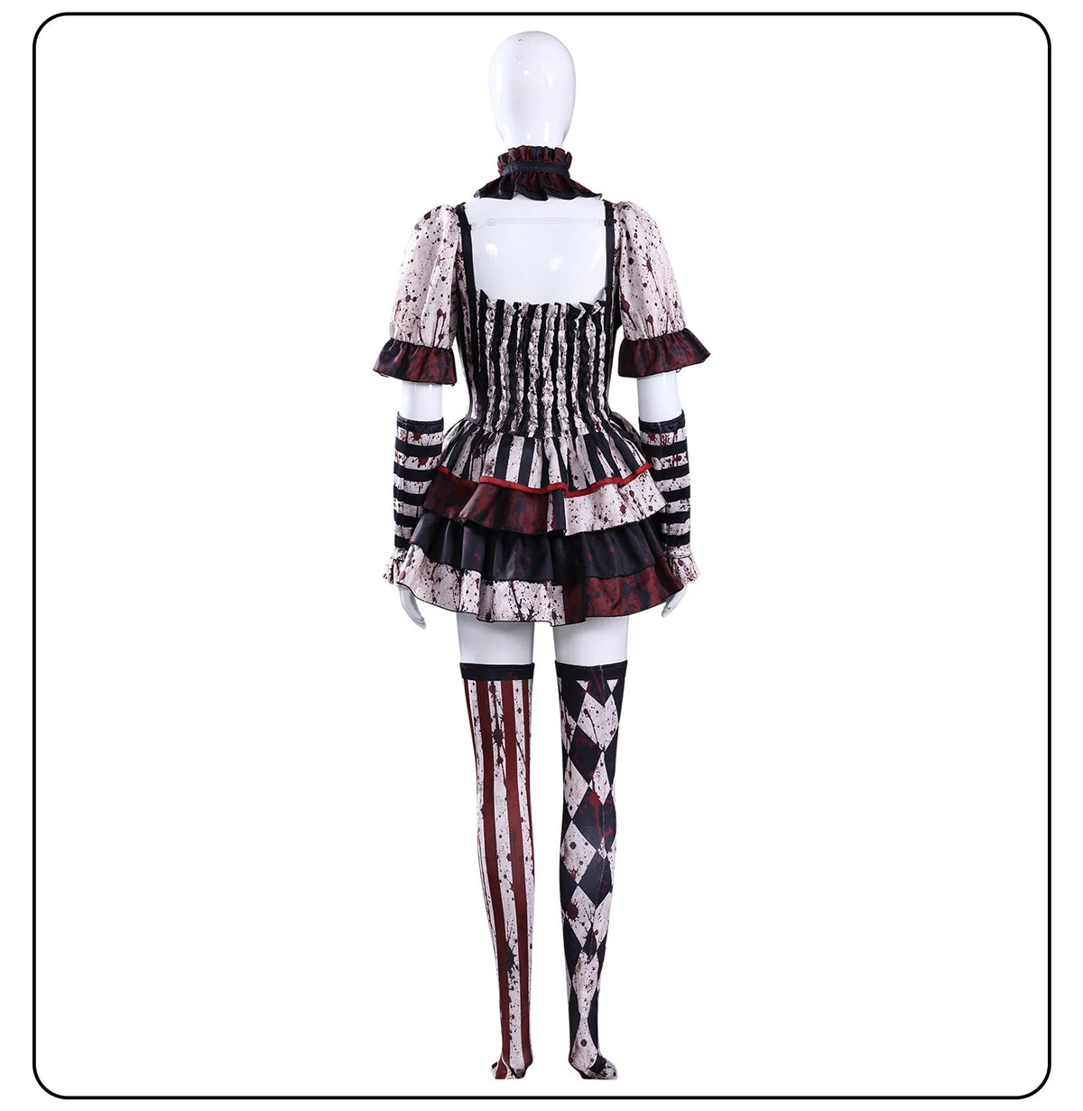 Fantasia de Palhaço Art Joker Terrifier, Conjunto Completo de Palhaço Sombrio para Homens e Mulheres, Traje de Terror para Festas de Halloween e Carnaval