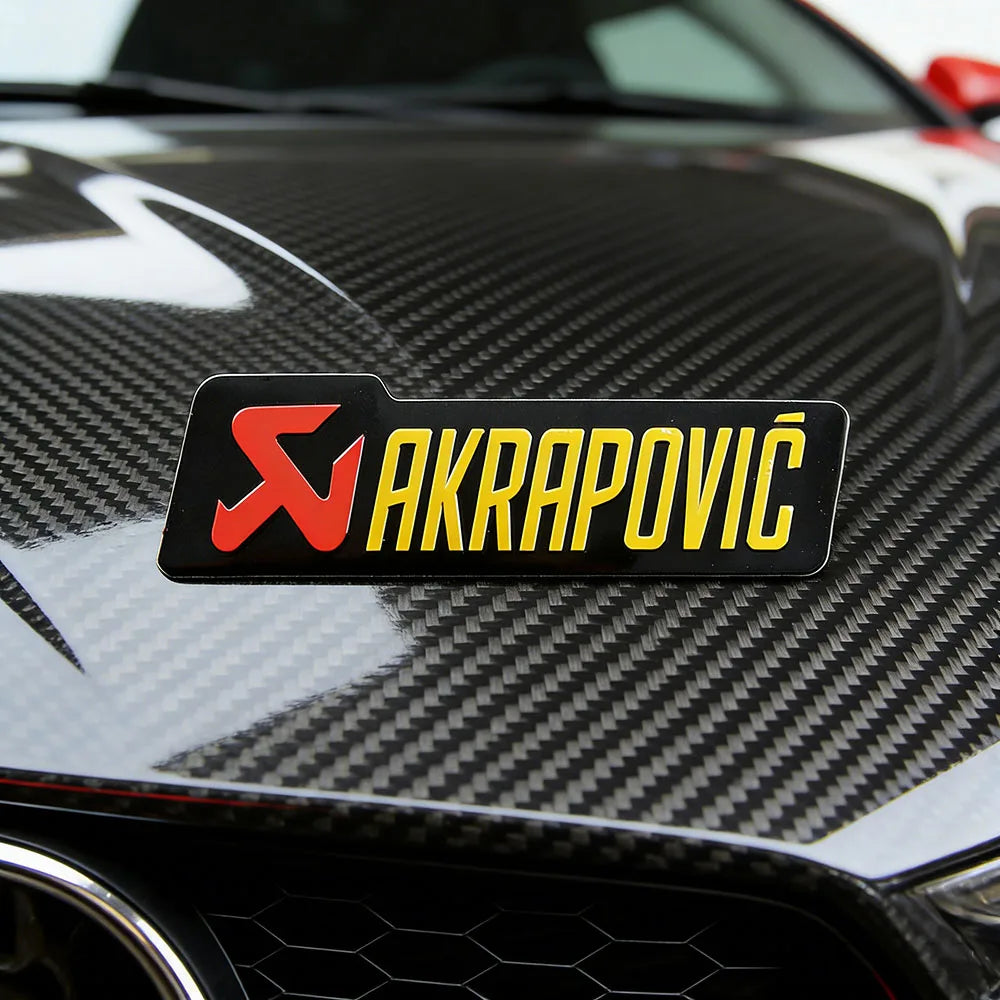 Adesivos de Metal para Escapamento de Motocicleta Akrapovic, Emblemas de Alumínio, Decalques de Logotipo para Silenciador de Moto, Acessórios para Motocicletas