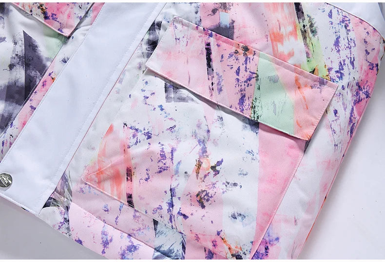 Roupa de neve masculina e feminina, roupas para snowboard, roupas de inverno, esqui, conjuntos de jaqueta e calça de neve, roupas de snowboard, feminino
