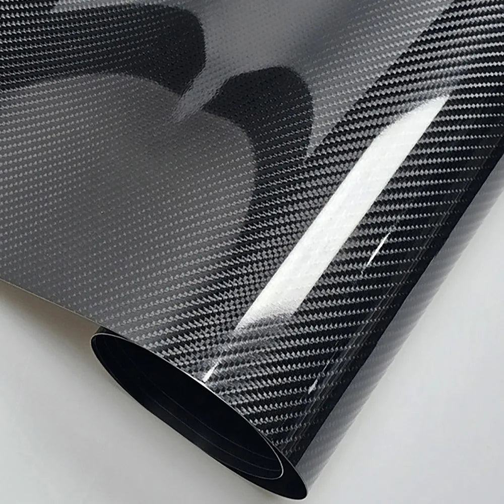 Adesivo de Fibra de Carbono Forjado 50x30CM, Película de Vinil de Fibra de Carbono com Efeito Fosco 3D/6D e Alto Brilho para Adesivos de Carroceria de Motocicleta