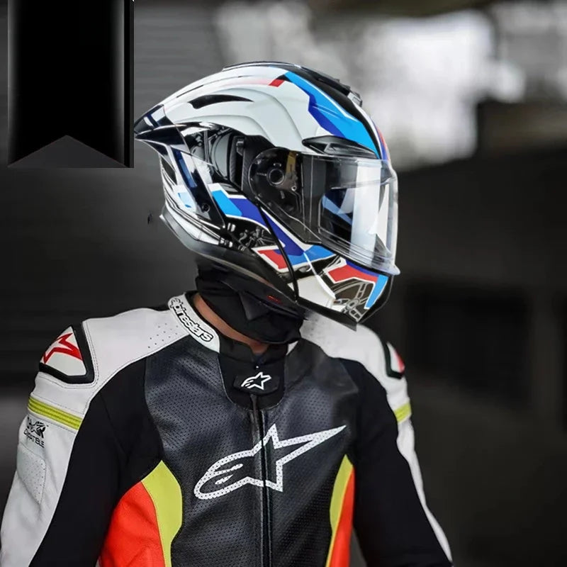 Flip up capacete da motocicleta rosto cheio lente dupla fora de estrada capacete de corrida dos homens cascos para moto capacete de moto dot aprovado