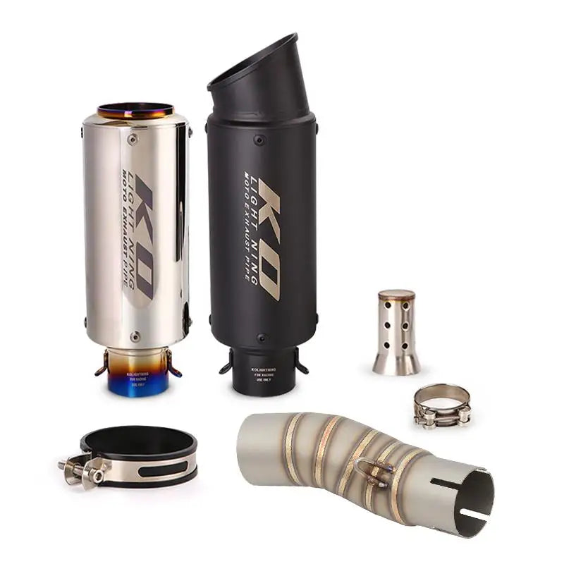 Tubo de escape para motocicleta CFMOTO, aço inoxidável, deslizamento, DB Killer removível, Escape Mid Link, DB Killer, 51mm, 2022 a 2024