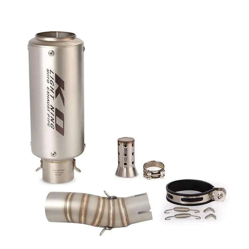 Tubo de escape para motocicleta CFMOTO, aço inoxidável, deslizamento, DB Killer removível, Escape Mid Link, DB Killer, 51mm, 2022 a 2024