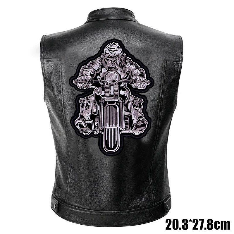 Patches Bordados Grandes para Costurar ou Termocolantes em Couro, Jeans, Roupas, DIY, Motocicleta, Biker, Punk