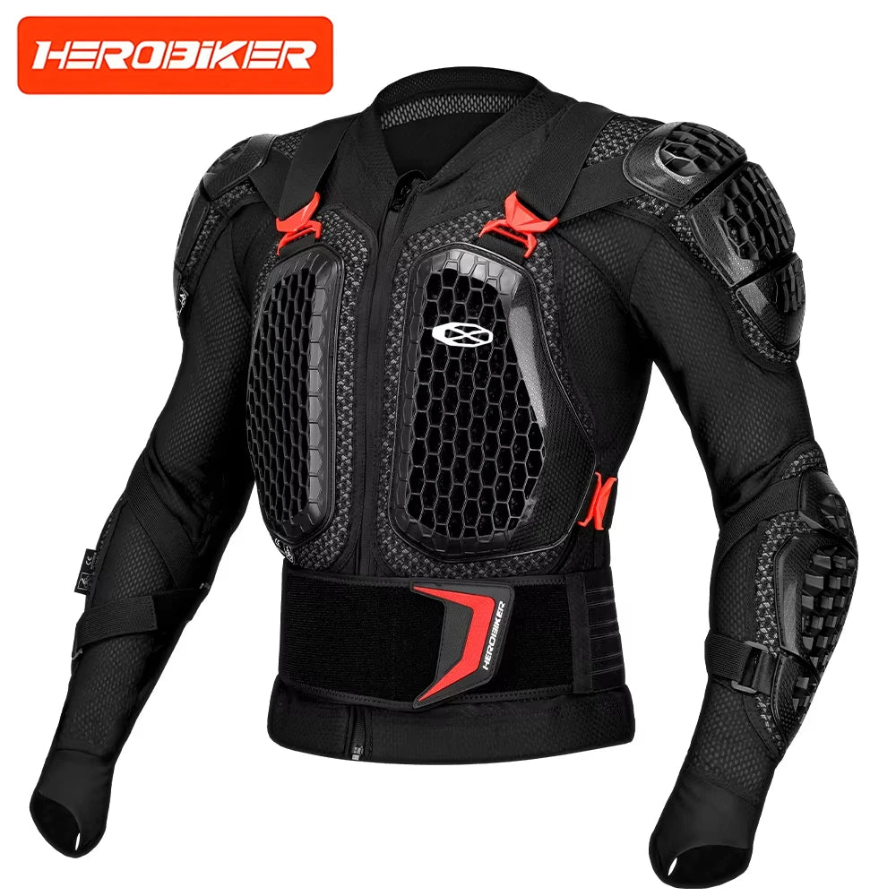 Nova jaqueta de armadura de motocross fora de estrada equipamento de proteção de motocicleta anti acidente peito volta estofamento calças jaqueta de moto ce certificado
