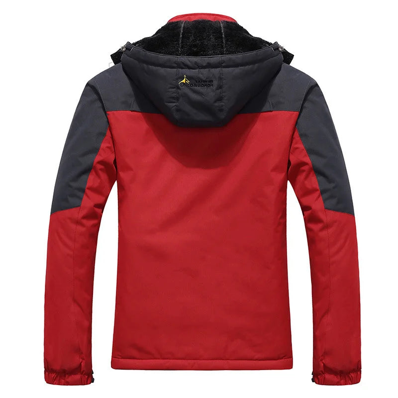 Conjunto de Esqui e Snowboard Masculino de Inverno: Jaqueta e Calça de Fleece Grossas, Quentes, Impermeáveis e à Prova de Vento