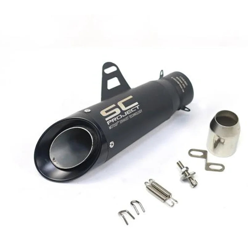 Escapamento de Moto Preto 51mm para Kawasaki Ninja, Honda, Yamaha - Compatível com Z400, Z250, Z300, ZX10, MT0709, R25, R3, R6