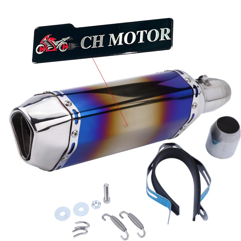Escorregar em 38-51mm universal escape da motocicleta para motos de alta qualidade para atv bicicleta de rua peças de reposição da motocicleta