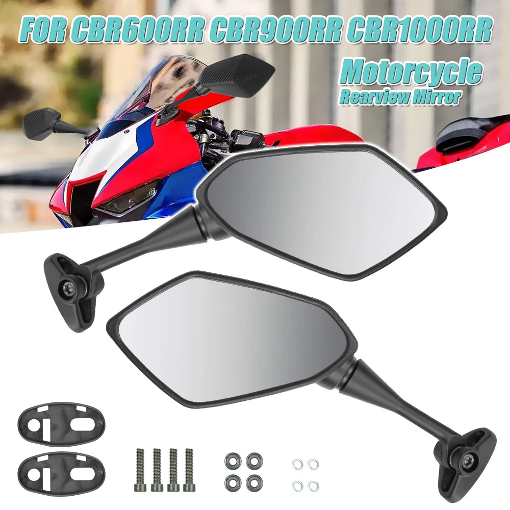 Espelhos retrovisores da motocicleta refletor espelhos laterais acessórios de moto apto para honda cbr600 cbr 600 cbr600rr cbr900 cbr1000rr