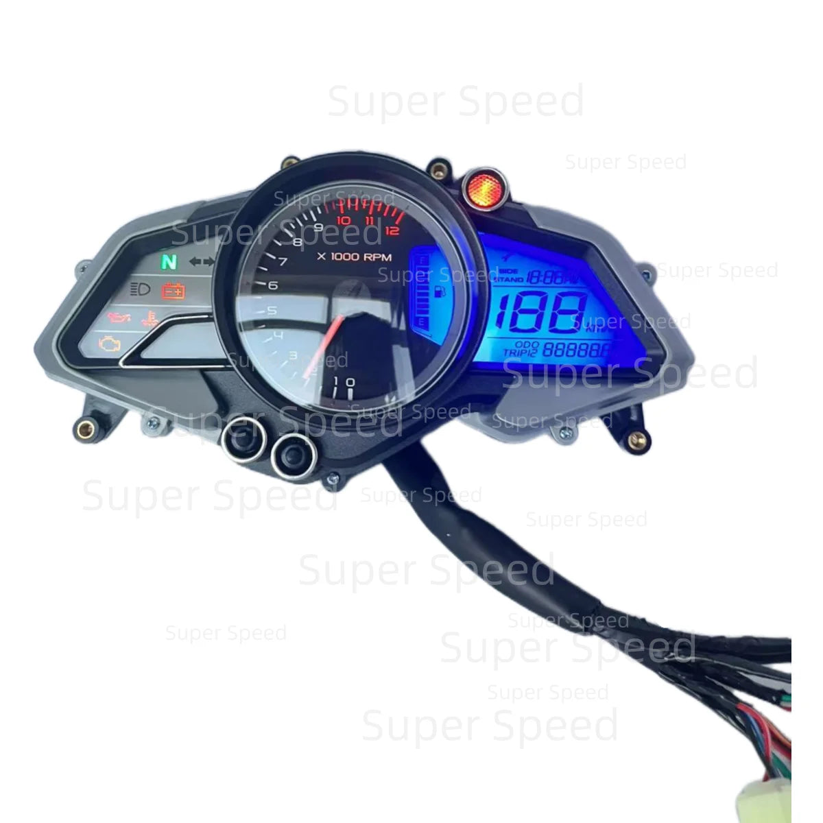 Medidor digital led velocímetro medidor odômetro da motocicleta para bajaj pulsar 200 rs dt402408