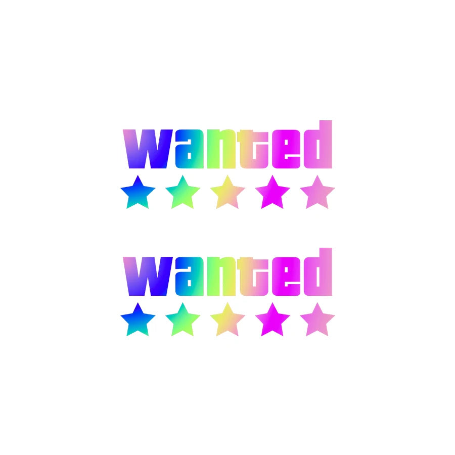 Adesivo de Vinil Impermeável para Motocicleta WANTED - Decoração Adaptável para Moto, Carroceria e Capacete
