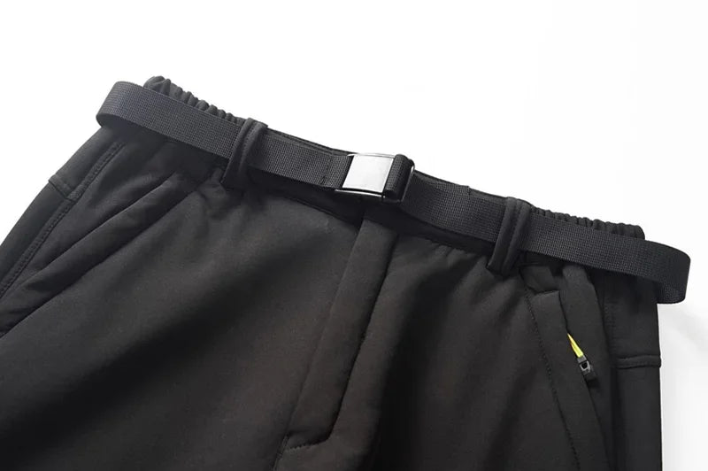 Conjunto de Esqui e Snowboard Masculino de Inverno: Jaqueta e Calça de Fleece Grossas, Quentes, Impermeáveis e à Prova de Vento